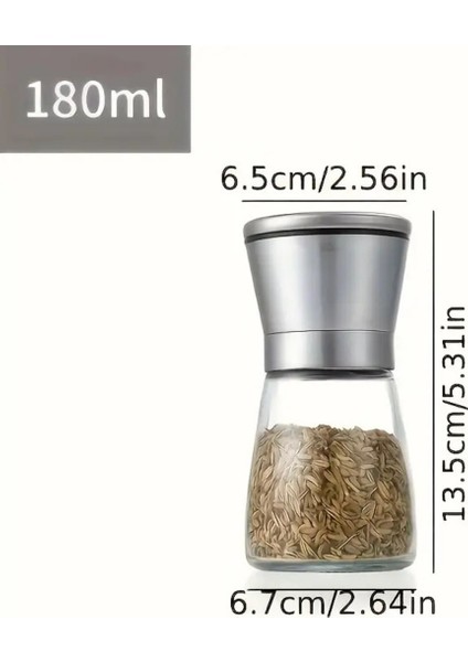 Mithra Life 2 Li Set Metal Krom Kapaklı Cam Tuz Karabiber Değirmeni Tuzluk Biberlik MIT1244 fiyatları