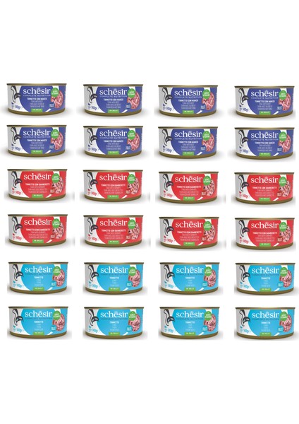 3 Çeşit Karma Tam ve Dengeli Kedi Konserve Jöleli 140 Gr. x 24 Adet