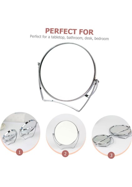 Mithra Life Mini Boy Büyüteçli Çift Taraflı Krom Kaplama Masa Ofis Makyaj Aynası MIT1243 fırsatları