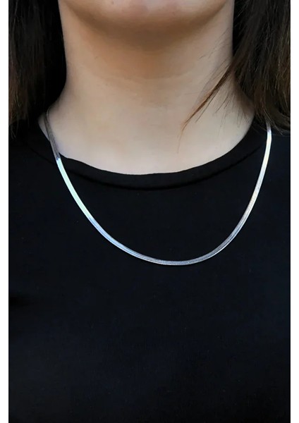 Italyan Ezme Model Unisex Çelik Zincir Kolye 3 mm fırsatları