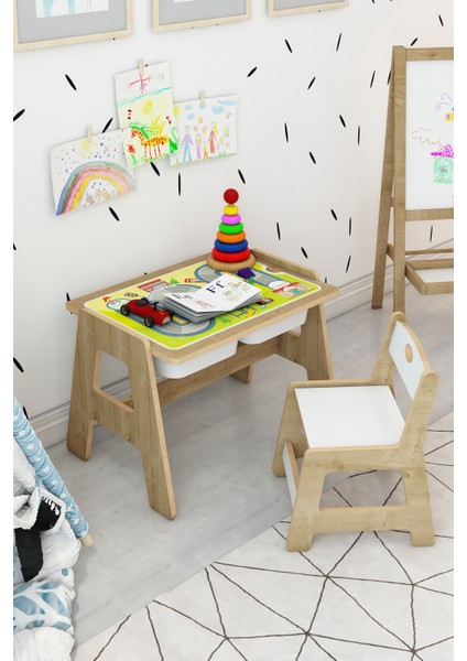 Lesson Montessori Ahşap Aktivite Masa Sandalye Takımı fırsatları