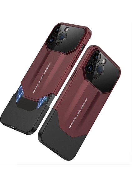 Apple iPhone 14 Pro Max Kılıf Çift Parçalı Mnc Ays Pro Ikili Kapak-Kırmızı-Siyah fiyatları