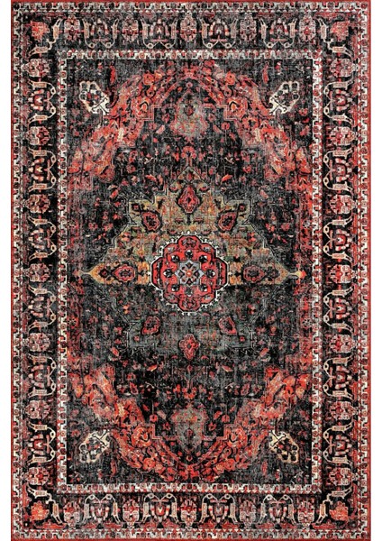 | Vintage Eskitme Tarz Otantik Minimalist Modern Desenli | Yıkanabilir Halı