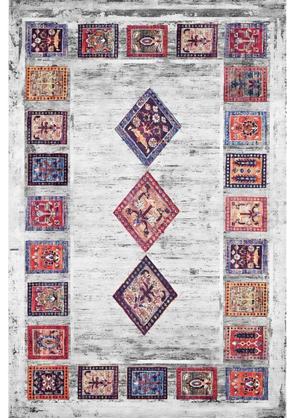 | Vintage Eskitme Tarz Otantik Minimalist Modern Desenli| Yıkanabilir Halı