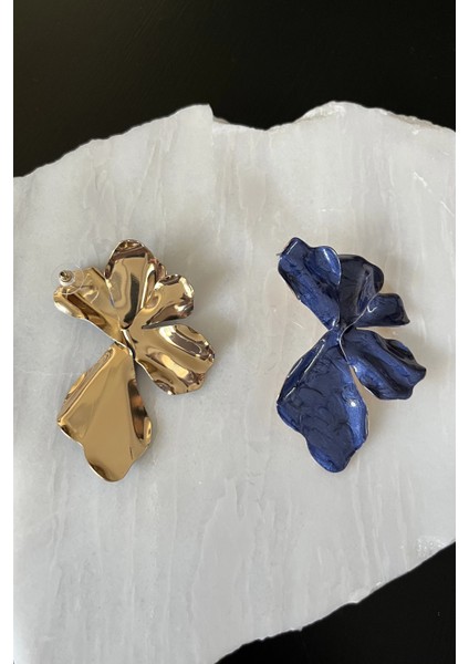 Dokulu Çiçek Küpe modelleri