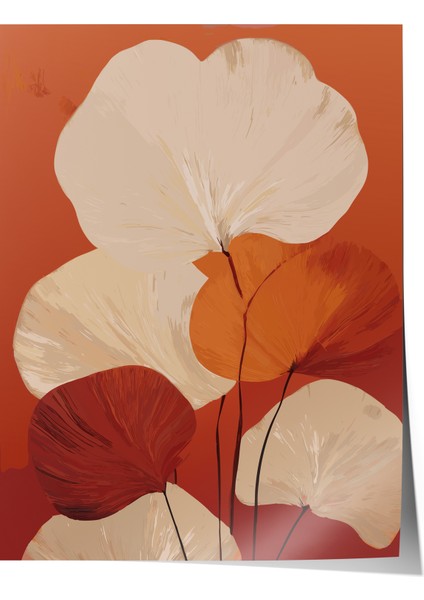 Çerçevesiz Poster, Sonbahar Yaprakları – Sıcak Tonlar, Salon Dekoru Poster No: 112692