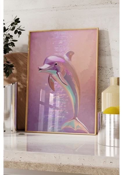 Ahşap Çerçeveli Tablo, Deniz Canlısı Illüstrasyonu, Yatak Odası Dekoru Poster No: 112703 fırsatları