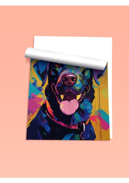 Çerçevesiz Poster, Renkli Köpek Portresi – Pop Art, Genç Odası Dekoru Poster No: 112569 fiyatları