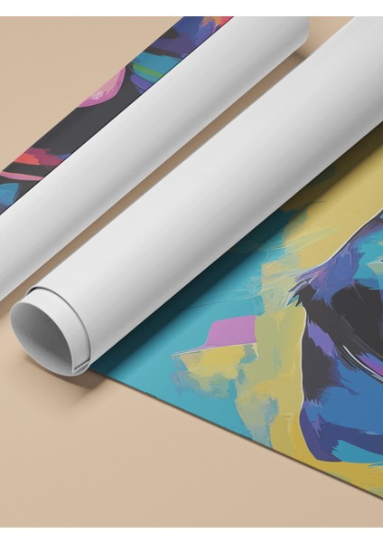 Çerçevesiz Poster, Renkli Köpek Portresi – Pop Art, Genç Odası Dekoru Poster No: 112569 fırsatları