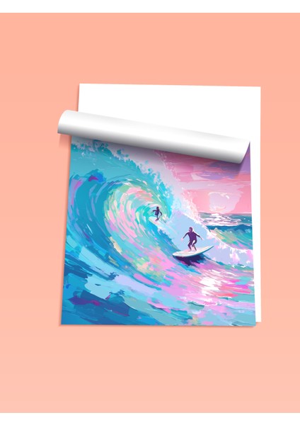Çerçevesiz Poster, Sörf ve Büyük Dalga, Genç Odası Dekoru Poster No: 112407 fiyatları