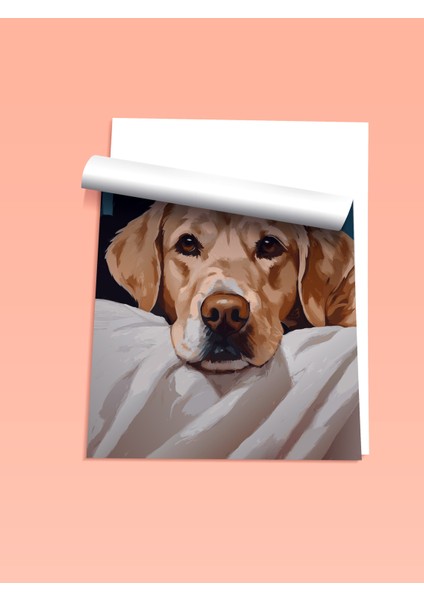 Çerçevesiz Poster, Gerçekçi Köpek Portresi – Sıcak Tonlar, Salon Dekoru Poster No: 112556 fiyatları