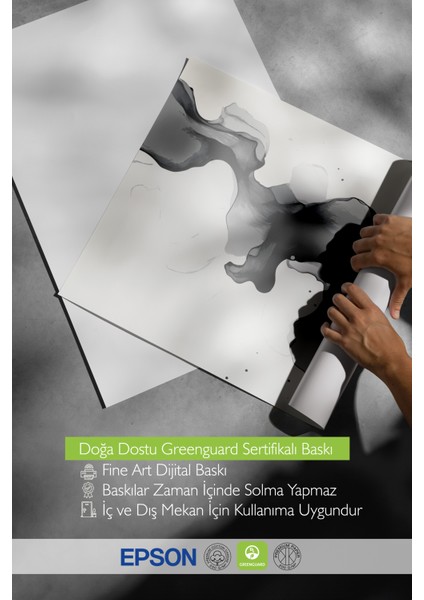 Çerçevesiz Poster, Soyut Siyah Mürekkep – Modern Sanat, Çalışma Odası Dekoru Poster No: 112588
