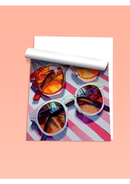 Çerçevesiz Poster, Güneş Gözlüğü Yansımaları – Yaz Havası, Genç Odası Dekoru Poster No: 112903 fiyatları