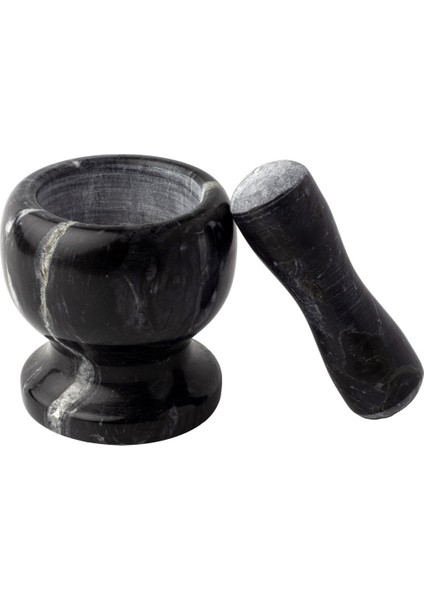 Mithra Life Lüks Doğal Desenli Ayaklı Siyah Mermer Oyma Havan ve Tokmak MIT1246 fiyatları