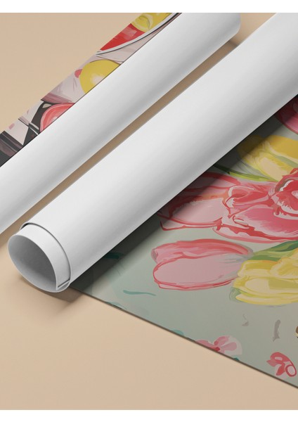 Çerçevesiz Poster, Şampanya ve Çiçekler – Kutlama Teması, Yatak Odası Dekoru Poster No: 113230 fırsatları