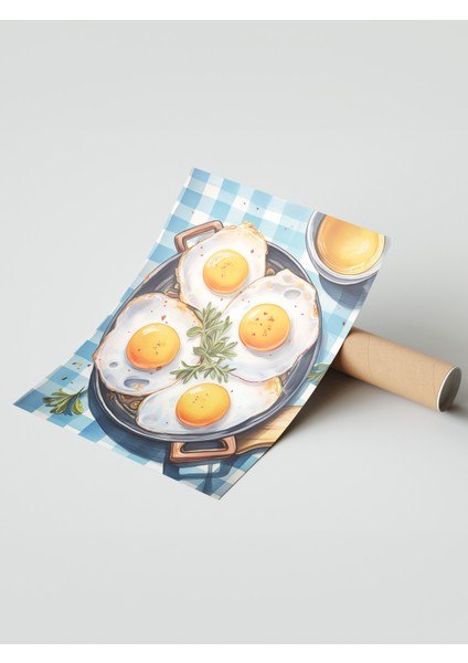 Çerçevesiz Poster, Kahvaltı Sofrası – Neşeli Tasarım, Mutfak Dekoru Poster No: 113050 modelleri
