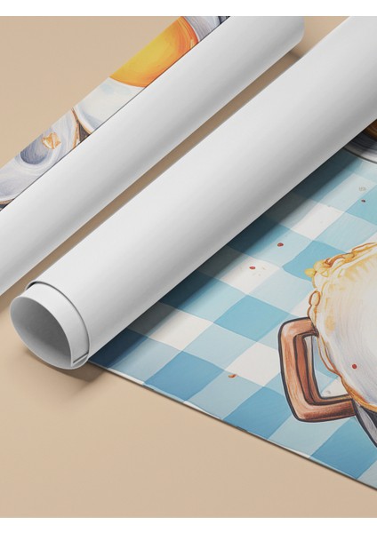 Çerçevesiz Poster, Kahvaltı Sofrası – Neşeli Tasarım, Mutfak Dekoru Poster No: 113050 fırsatları