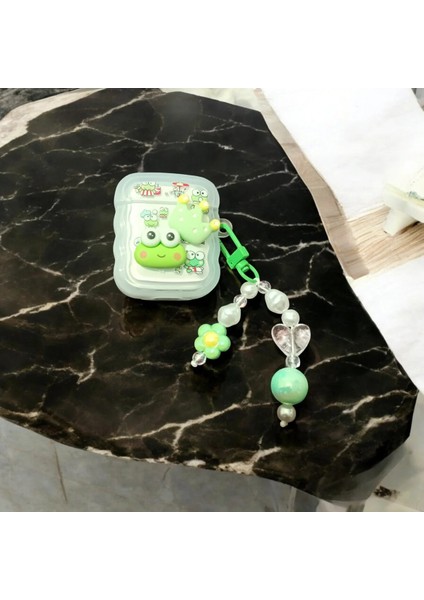 Airpods Kabartmalı Kurbağa Desenli Kılıf 1./2. Nesil