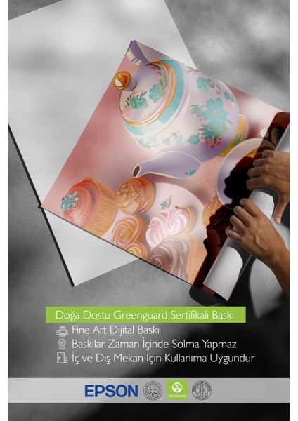 Çerçevesiz Poster, Çay ve Kurabiye – Sıcak Mutfak Dekoru, Mutfak Dekoru Poster No: 113025