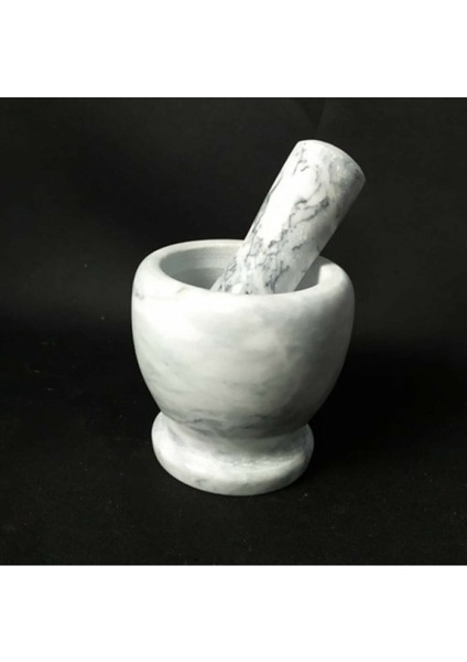 Mithra Life Lüks Doğal Desenli Ayaklı Beyaz Mermer Oyma Havan ve Tokmak MIT1247 indirimleri