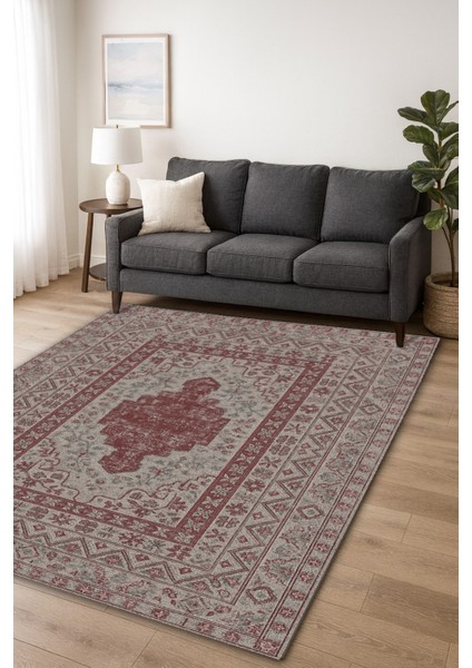 |vintage Etnik Otantik Salon Mutfak Halısı Floral Bordo-Gri|yıkanabilir Halı fiyatları