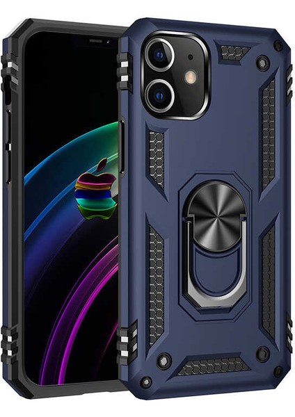 iPhone 12 Uyumlu Mnc Vega Kapak-Mavi