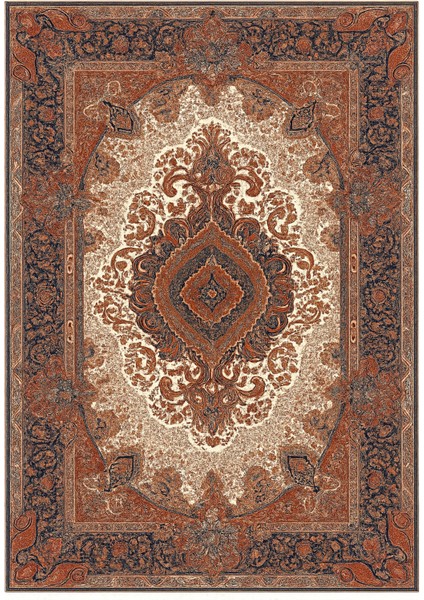 |vintage Etnik Otantik Salon Mutfak Halısı Kiremit Renkli Desenli |yıkanabilir Halı