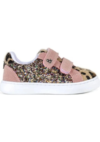 Kız Çocuk Leopar Desenli Trio Spor Sneaker Ayakkabı