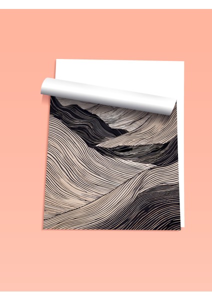 Çerçevesiz Poster, Minimal Dağ Manzarası, Salon Dekoru Poster No: 112506 fiyatları