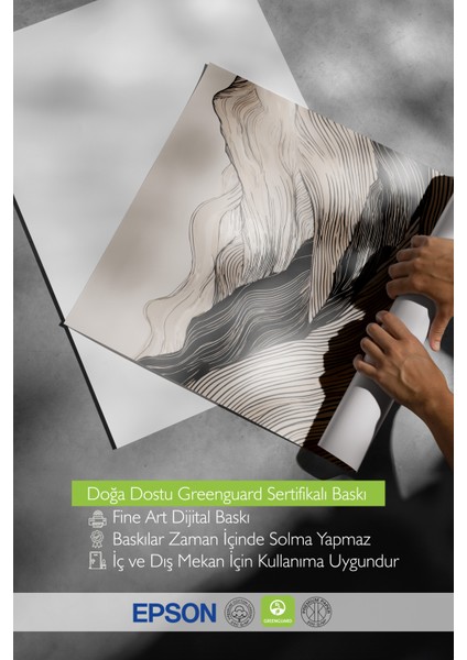 Çerçevesiz Poster, Minimal Dağ Manzarası, Salon Dekoru Poster No: 112506