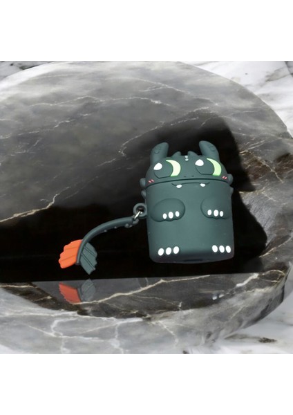 Airpods Cartoon Figürlü Ejderha Desenli Kılıf 1./2. Nesil modelleri