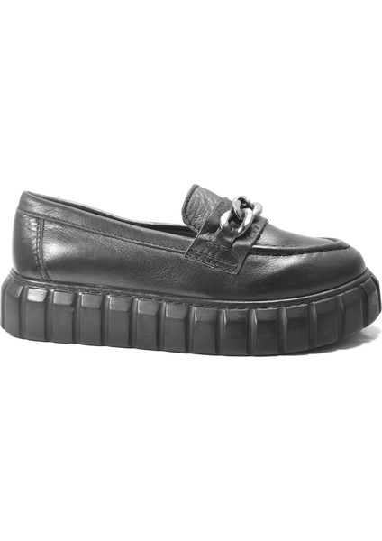 252 Hakiki Deri Tokalı Loafer Kız Çocuk Okul Ayakkabı
