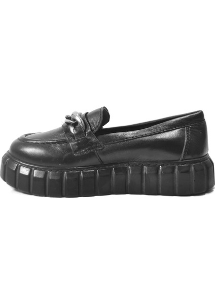 252 Hakiki Deri Tokalı Loafer Kız Çocuk Okul Ayakkabı modelleri