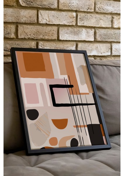 Siyah Çerçeveli Tablo, Retro Geometrik Desen – Modern Tasarım, Ofis Dekoru Poster No: 112837 indirimleri