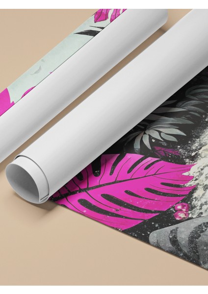 Çerçevesiz Poster, Tropik Kaplan – Renkli Çizim, Genç Odası Dekoru Poster No: 113125 fırsatları