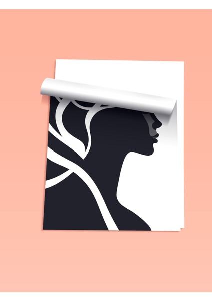 Çerçevesiz Poster, Profil Kadın Silueti – Modern Stil, Salon Dekoru Poster No: 112802 fiyatları