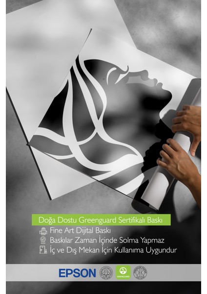 Çerçevesiz Poster, Profil Kadın Silueti – Modern Stil, Salon Dekoru Poster No: 112802