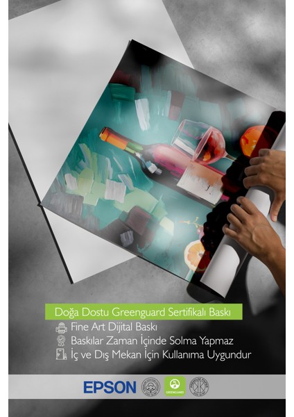 Ahşap Çerçeveli Tablo, Şarap ve Mandalina – Davet Sofrası, Salon Dekoru Poster No: 113240