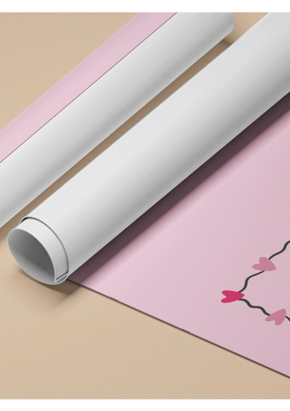 Çerçevesiz Poster,minimal Aşk Illüstrasyonu – Pembe Tonlar, Genç Odası Dekoru Poster No: 112941 fırsatları
