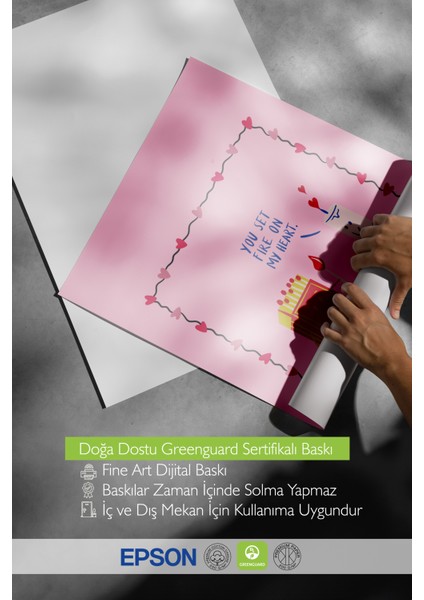 Çerçevesiz Poster,minimal Aşk Illüstrasyonu – Pembe Tonlar, Genç Odası Dekoru Poster No: 112941