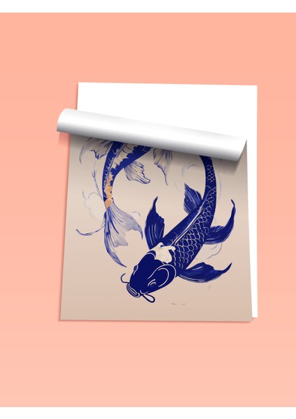 Çerçevesiz Poster, Yin Yang Koi Balıkları, Salon Dekoru Poster No: 112504 fiyatları