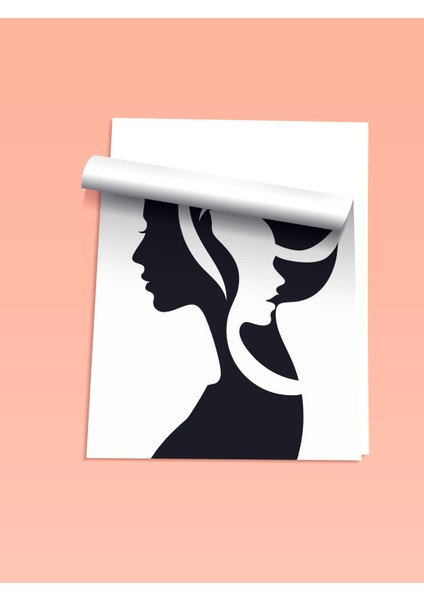 Çerçevesiz Poster, Kadın Silueti – Minimal Sanat, Yatak Odası Dekoru Poster No: 112777 fiyatları