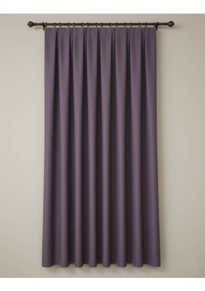 Taç Narden Mor Sade Soft Fon Perde 1x3 Sık Pile modelleri
