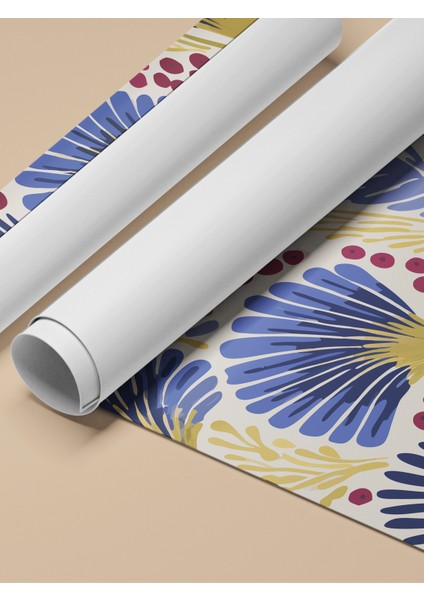 Çerçevesiz Poster, Mavi Sarı Yaprak Deseni – Canlı Sanat, Çocuk Odası Dekoru Poster No: 112834 fırsatları