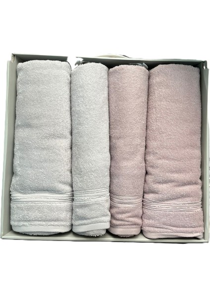 Alleur Havlu Seti Best Set Hamam Takımı Gri-Pembe fiyatları