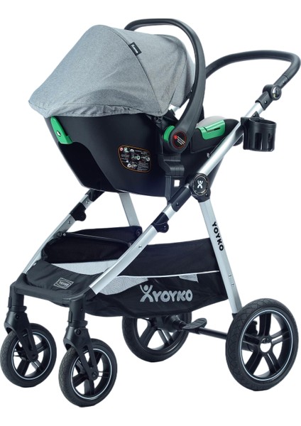 Luxury I-Size Travel Sistem Bebek Arabası 3 In 1 Gri Silver fiyatları