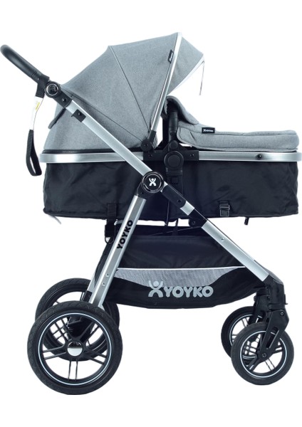 Luxury I-Size Travel Sistem Bebek Arabası 3 In 1 Gri Silver fırsatları