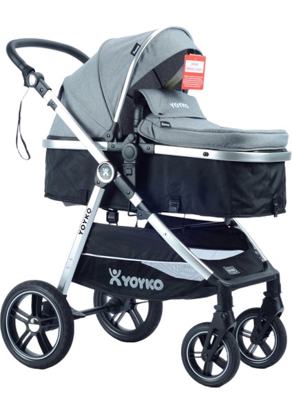Luxury I-Size Travel Sistem Bebek Arabası 3 In 1 Gri Silver