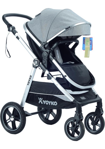 Luxury I-Size Travel Sistem Bebek Arabası 3 In 1 Gri Silver