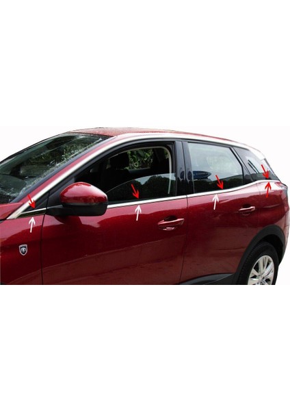 Peugeot 3008 Uyumlu Cam Çıtası 8 Parça 2016 ve Üzeri Paslanmaz Krom fiyatları